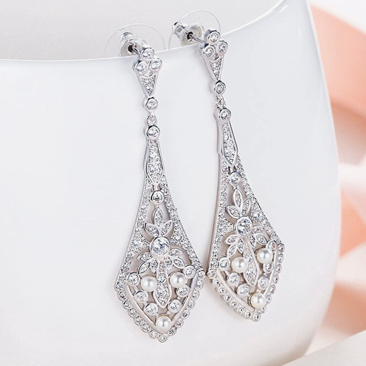Wedding stud earrings, Bridal earrings - TANIA MARAS